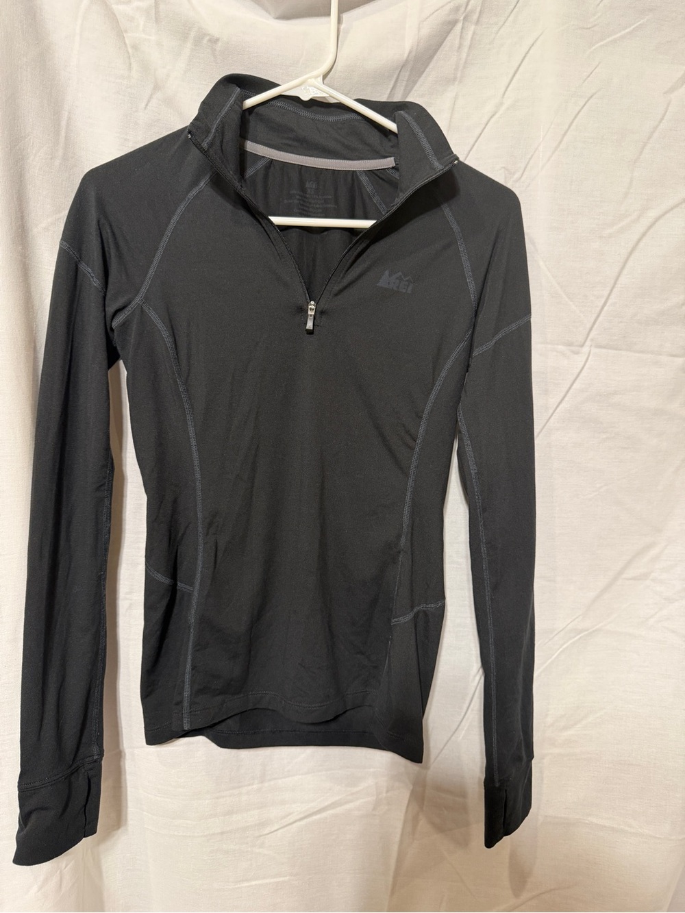 REI Black Women's Long-Sleeve Quarter-Zip Performance Top